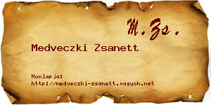 Medveczki Zsanett névjegykártya